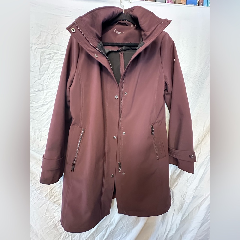Calvin Klein water resistant 4 way stretch coat , size M